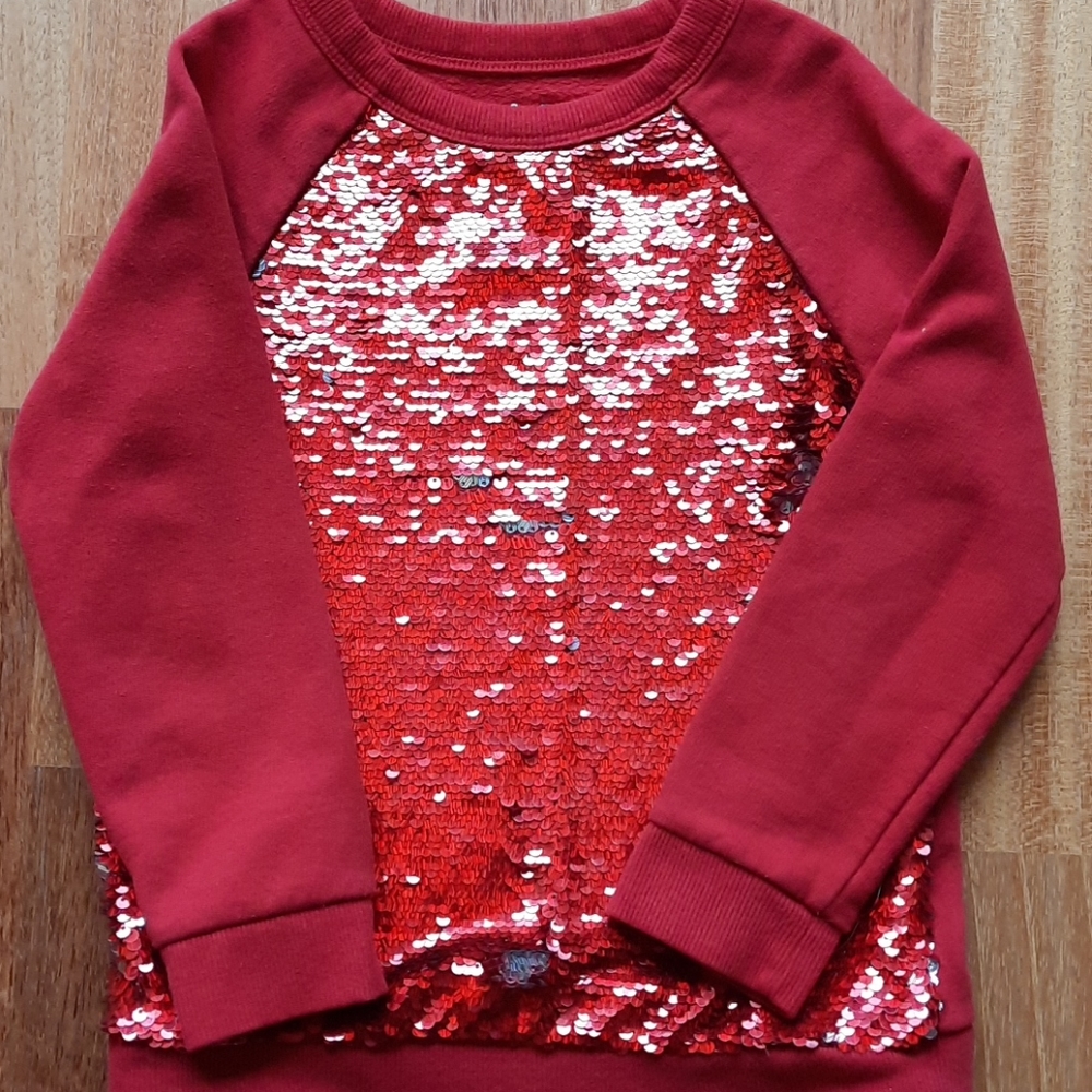 RED color Flip Change Girls sweatshirt